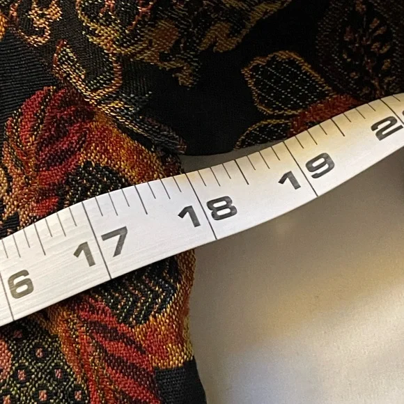 Brocade Black and Brown Floral Blazer Jacket - Picture 7 of 12